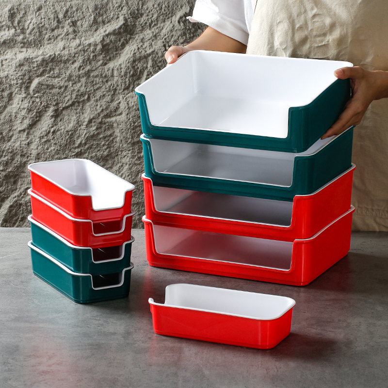 展示柜串串火锅店专用炸串烤串烧烤摆菜盘商用盘子长方形托盘塑料