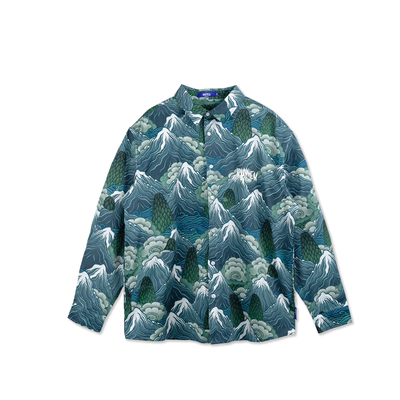 無南WUVNEN官方新品《呼麦蒙古人》系列印花工装衬衫