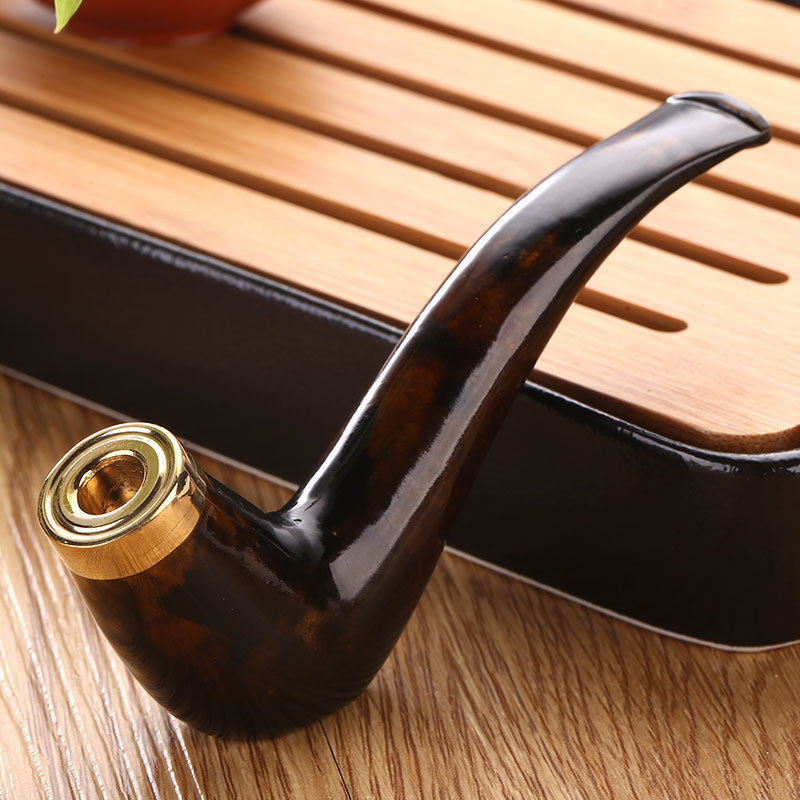 亿辉海柳粉烟嘴循环型2.0拉杆过滤可清洗超短迷你烟斗粗中细三用