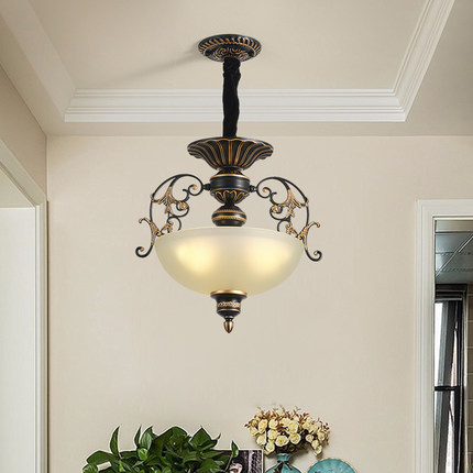 欧式餐厅过道阳台入户灯卧室LED灯泡个性创艺吧台吊灯玄关厨房灯