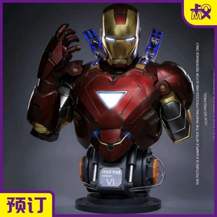 莫叔叔的玩物预订 御模道Iron Man 漫威 钢铁侠半身像MarkVI 拼装