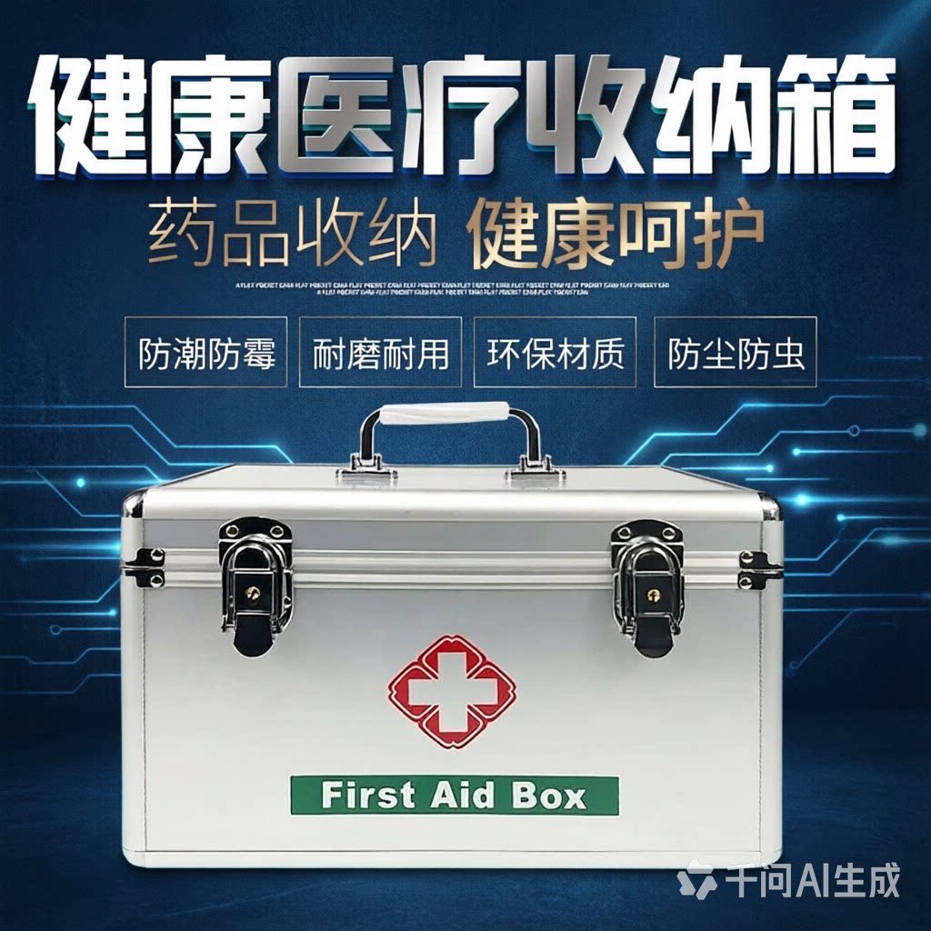 家用药箱多层急救箱铝合金医药箱图片