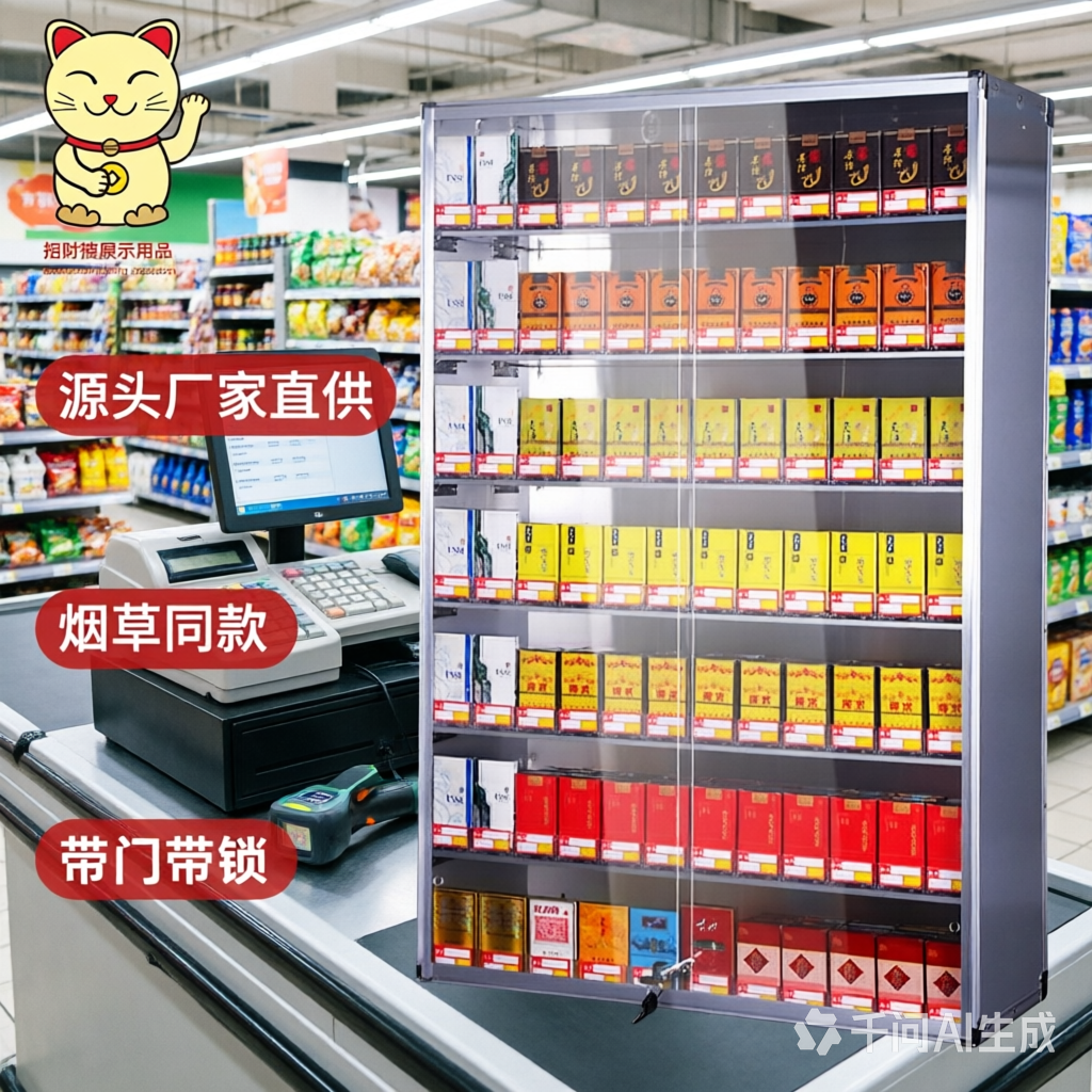铝合金推拉门烟柜展示柜超市便利