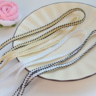 进口好品质金色银色精细金线编织波浪 蕾丝织带娃衣旗袍花边辅料