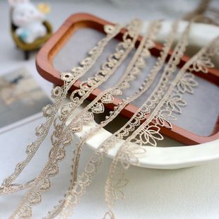 蕾絲diy精致小花邊金色鏤空蕾絲邊LOLITE服飾漢服材料DIY蕾絲帶裝