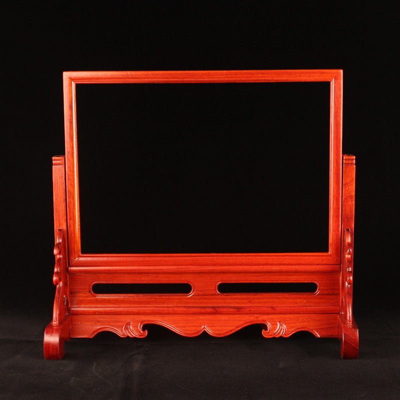 木质装裱字画镜框架红花梨台屏屏风插屏实木装饰摆件红木镜框像框