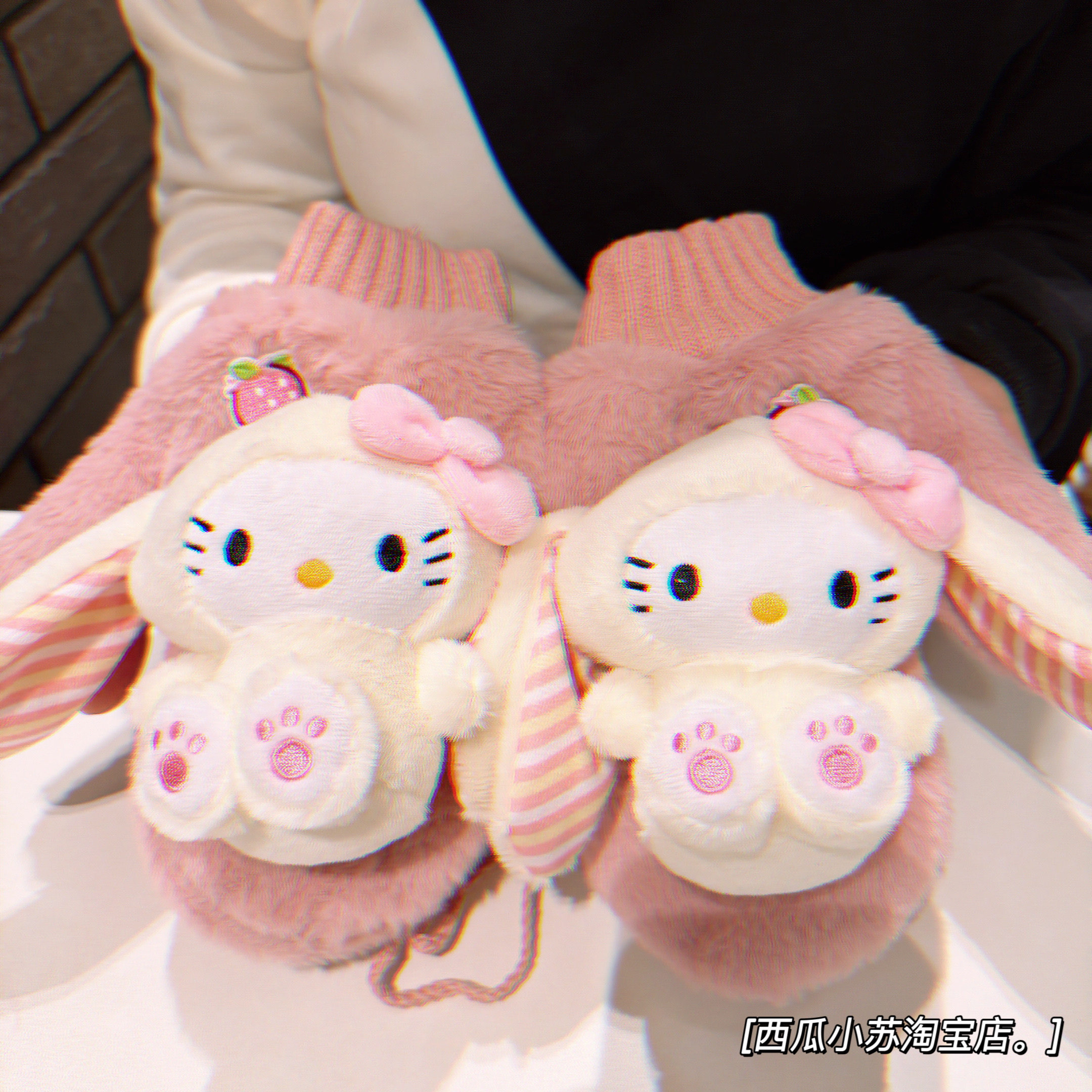 韩国软妹少女心美乐蒂卡通可爱手手套