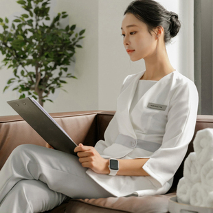 美容院工作服女护士服分体套装足疗技师养生师工作服冬款高端制服