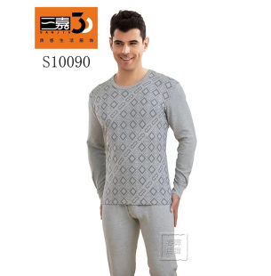 套装 三嘉内衣男秋衣秋裤 线衣线裤 衬衣衬裤 10090 纯棉毛衫