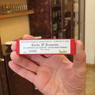 现货意大利Santa Maria Novella 亚美尼亚香片纸 净化香薰18片