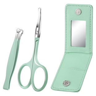 鼻毛修剪器男士鼻毛剪刀圆头手动小剪子套装夹鼻孔安全刮去神器剃