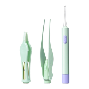 掏耳神器儿童挖耳勺发光扣耳朵镊子宝宝专用安全采耳套装硅胶软头