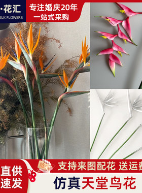 仿真高品质蝎尾蕉垂钓小鸟天堂鸟热带仿真植物拍照道具年宵花
