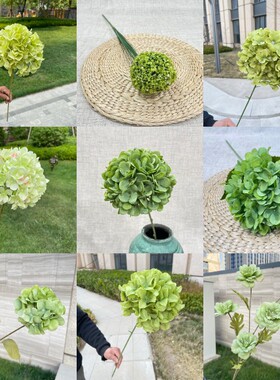 绿色系仿真花朵状花材森林系婚庆花材婚庆背景插花道具绿植1