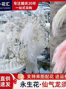 永生花梦幻龙须草干花婚庆礼装饰软装网红活动花艺素材悬挂仿真花