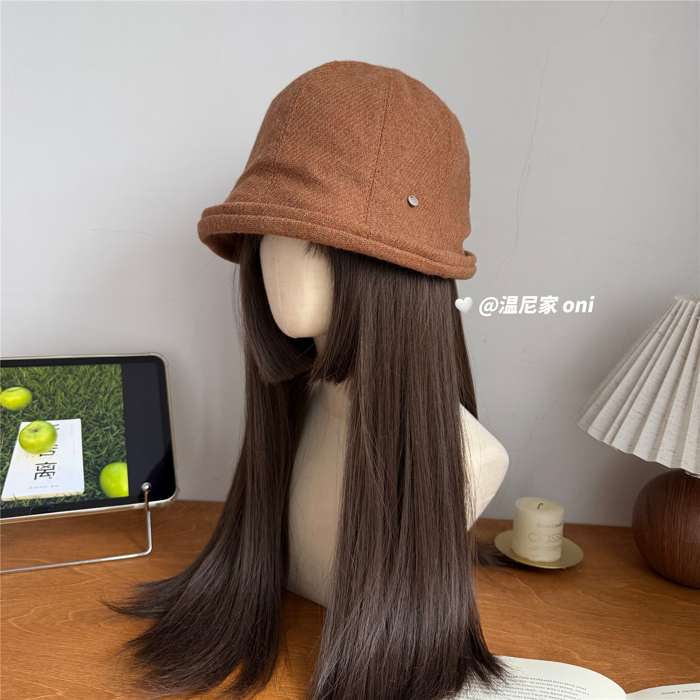 日本订单~气质简约复古羊毛卷边渔夫帽女冬文艺百搭显脸小盆帽