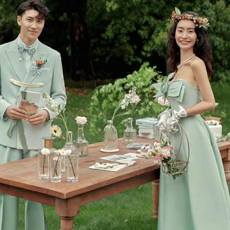 清新系插花瓶子复古欧式雕花玻璃瓶桌面装饰摆件婚纱摄影道具花瓶