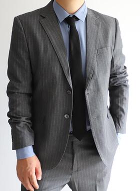 窄款丝缎感6CM休闲黑色红色新郎伴郎结婚宴会领带 男士英伦风韩版