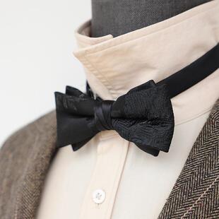 黑色幽默 复古正装宴会绅士系列暗纹领结男 酒会年会职业正装演出