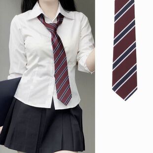 日系校供衬衫懒人免打H牌领带女学院风jk短款装饰男生领带手打dk