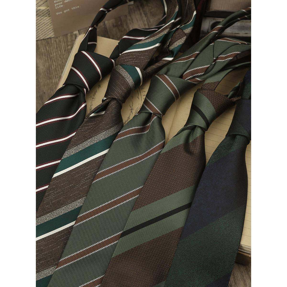 复古咖色暗红条纹领带男女8CM正装职业商务休闲百搭韩版工装绿色,服饰配件/皮带/帽子/围巾,领带,淘宝优惠券,粉丝福利购,淘宝优惠卷