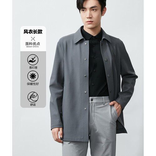 23QFY1021Y  1023Y利家男装年秋冬季加绒中长款风衣外套1399