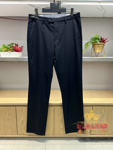 九家男装新款休闲春夏季天丝面料藏青标准版商务休闲裤DB1B21213