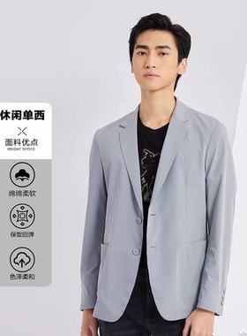 23CDX022   023SA 利家男士春季纯色简约商务通勤绅士西服外套