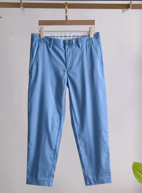 7XXK50702利家新款舒适九分裤男装尾货夏薄男青年修身小脚休闲裤