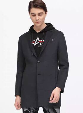18QDX802SA利家时尚单衣西服外套男高端精品单西-烟灰潮流百搭