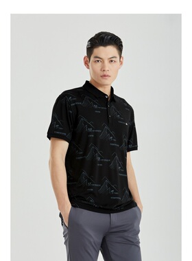 22XTX3021Y新款休闲男装商务男装短袖翻领T恤夏季polo衫印花半袖