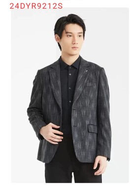 利家冬季保暖男士商务休闲西服领两粒扣毛呢外套24DYR9231S 9212S