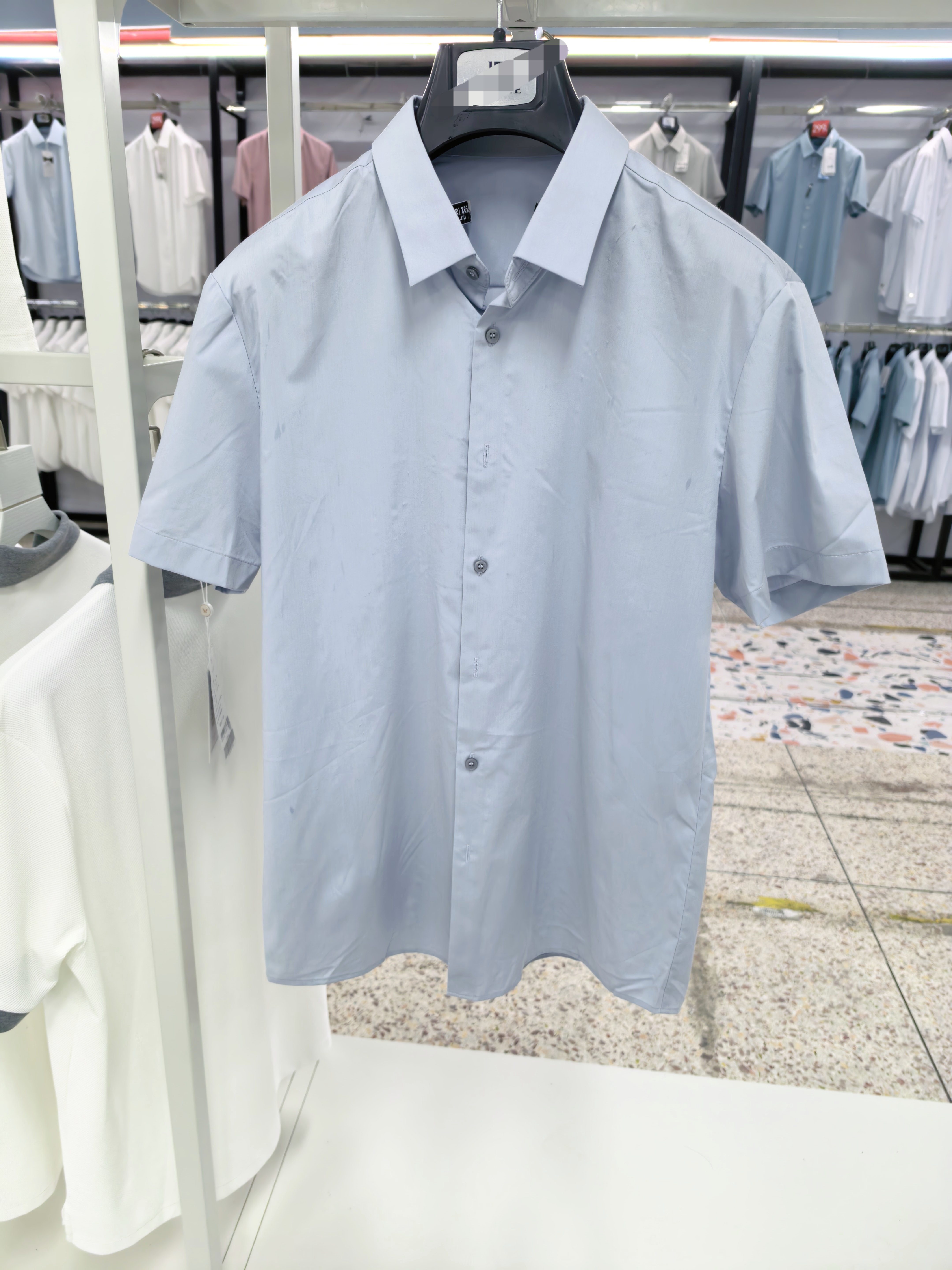 A5XZC0015S 0013 0012S利家男士夏季纯色商务绅士正装短袖衬衫图片