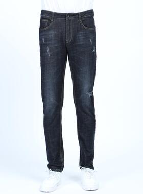 Q78NZ2031新款秋冬款休闲男式微弹水洗牛仔裤低腰窄脚长裤