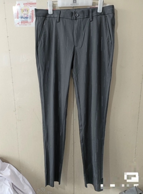 S1QXK10210利家免烫四面弹休闲裤男春秋商务黑色中腰小脚男士裤子