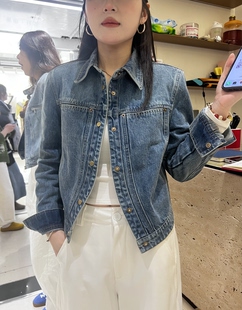 复古水洗牛仔外套女短款2026春装新款百搭小个子设计感夹克外套潮