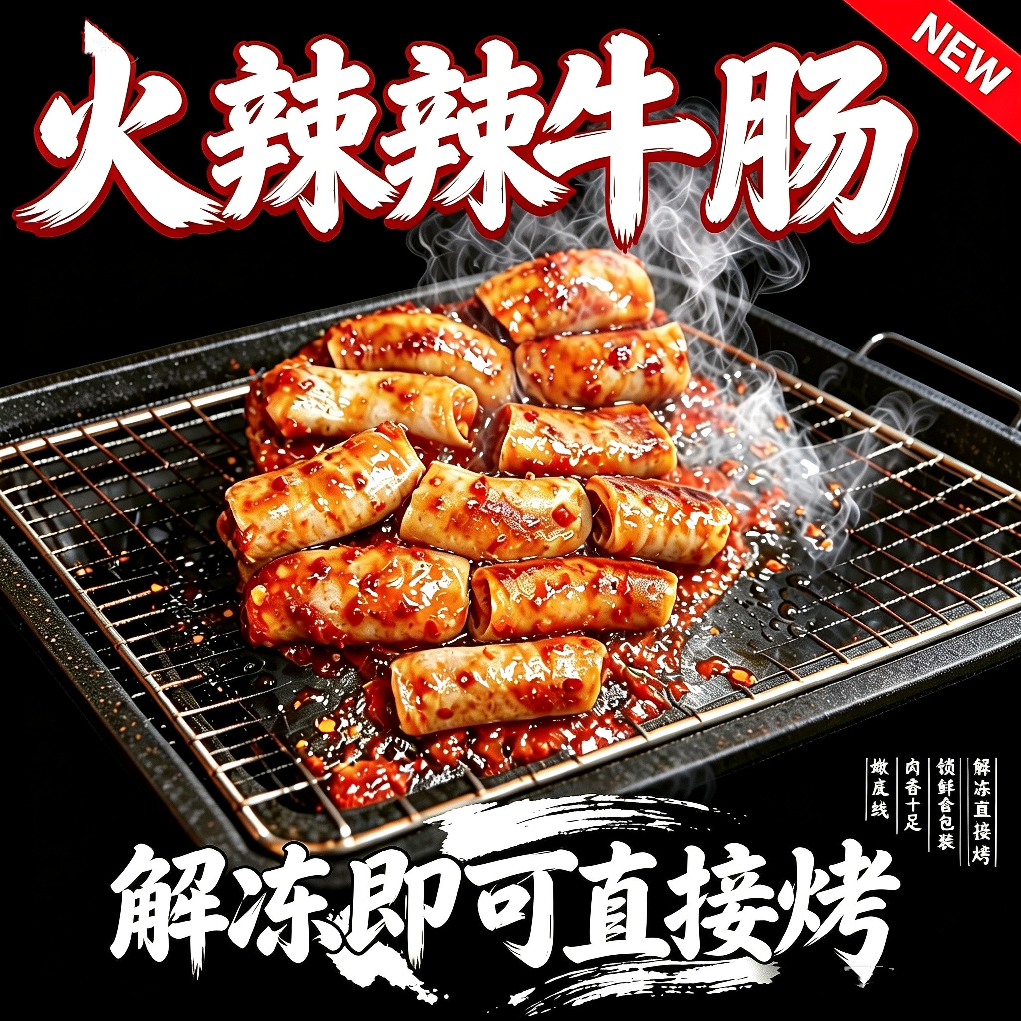 火辣牛肠解冻即烤袋装烧烤食材懒人快餐牛杂制品韩式烤肉图片