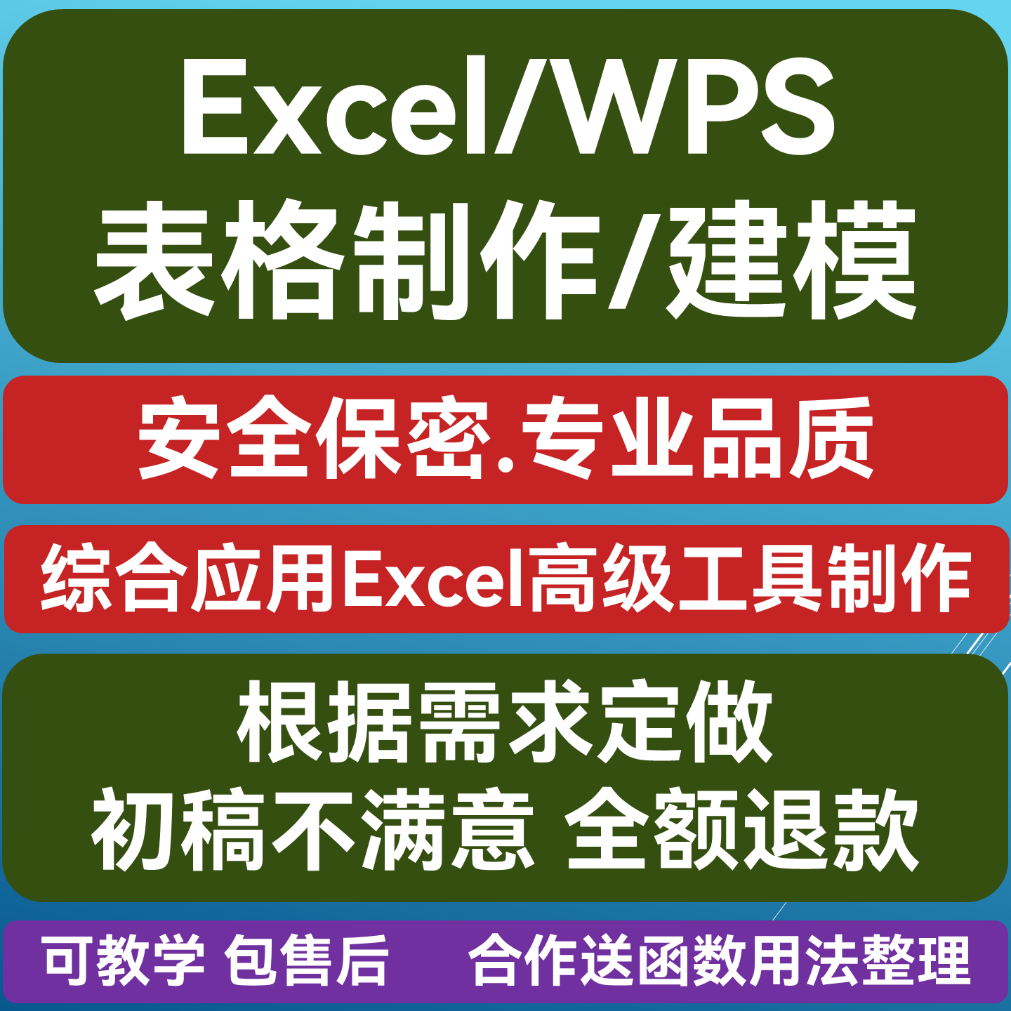 Excle表格制作建模VBA数据处理分析自动化交互式动态可视化教学