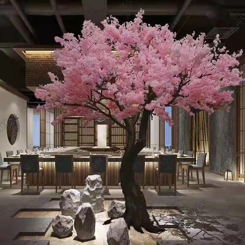 仿真樱花树盆景摆件商场景观装饰现代简约网红树造型艺术装饰树