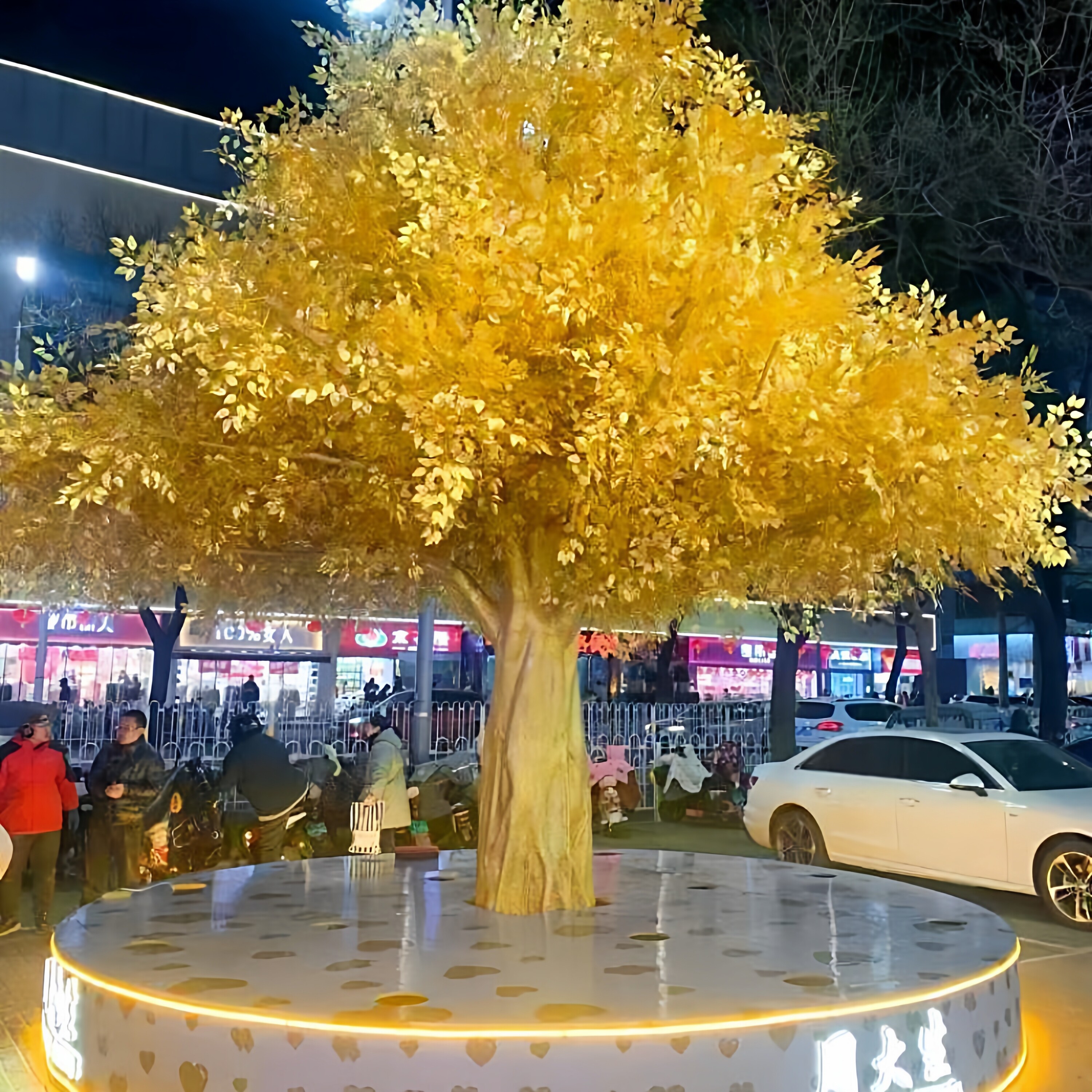 户外广场金色榕树仿真景观树