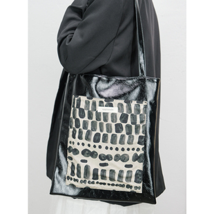 Upgranule 石头记 小众设计师印花单肩包春夏原创通勤布包