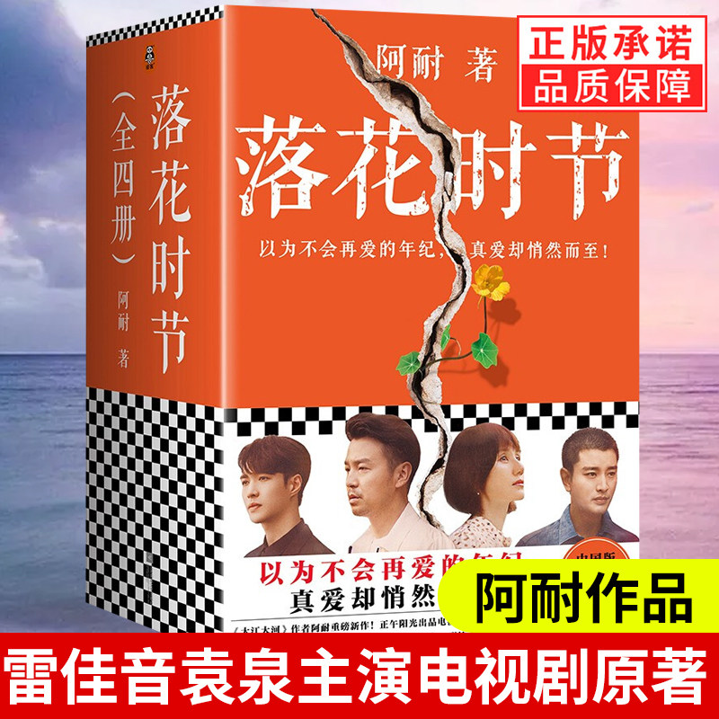 落花时节小说全套共4册 阿耐 雷佳音 袁泉 贾乃亮主演电视剧原著 正午阳光 现代都市情感成长励志剧 大江大河 欢乐颂 都挺好作者