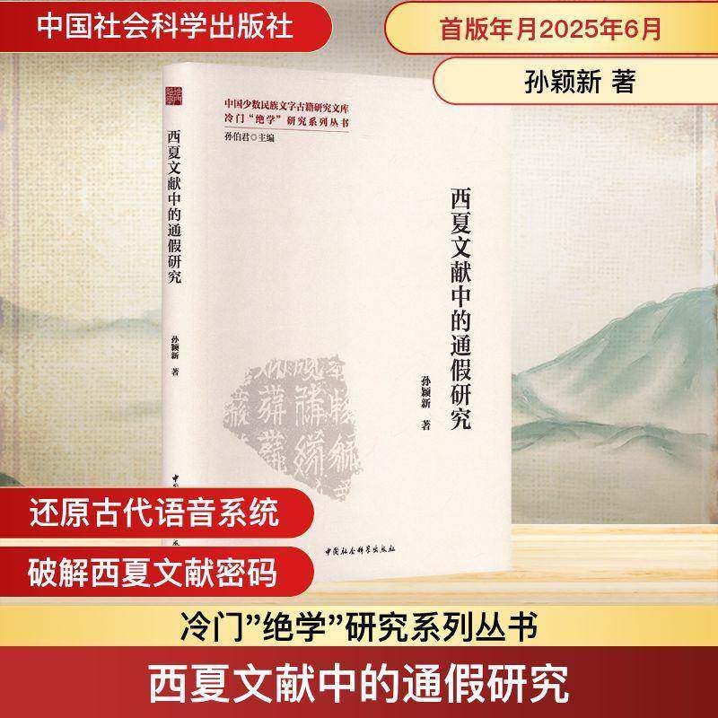 RT现货速发 西夏文献中的通假研究9787522743943 孙颖新中国社会科学出版社经济书籍