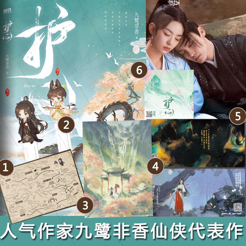 赠语录卡×2 藏书票 路线图 海报 q版书签】护心 侯明昊 周也主演电视