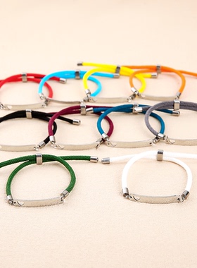 弯牌编织手链跨境彩印刻字印刷材料不锈钢镂空心形节日礼物小礼品