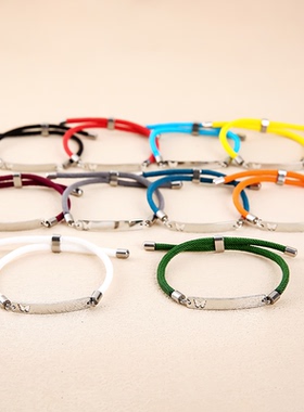 不锈钢镂空蝴蝶节日礼物小礼品弯牌编织手链跨境彩印刻字彩印材料