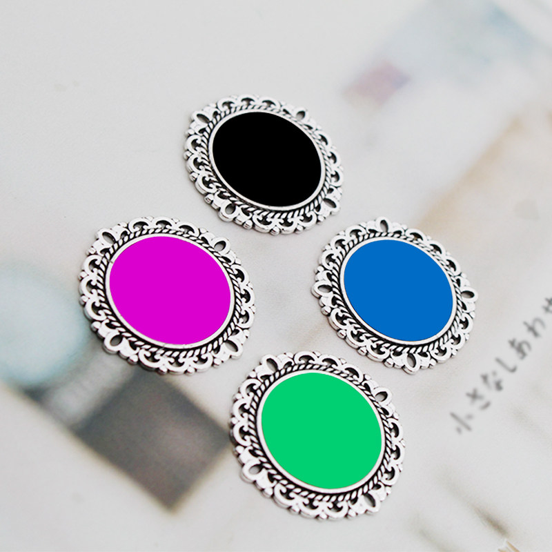 不锈钢吊坠 复古花边项链 刻字 广告促销毕业礼品定制logo二维码