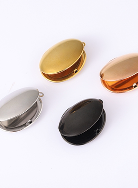 跨境个性简约可放相片 Photo Locket 项链不锈钢椭圆相盒吊坠项链