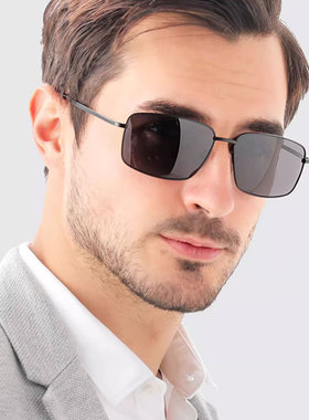 经典方框户外偏光墨镜男防紫外线