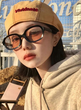 韩版复古浅茶色墨镜女优雅网红潮